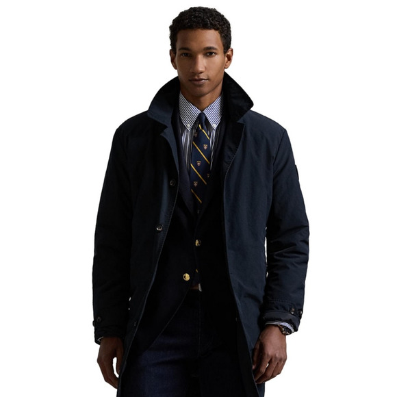 Polo Ralph Lauren Men Car Coat with Detachable Quilted Liner Jacket Navy Size S - Picture 3 of 10